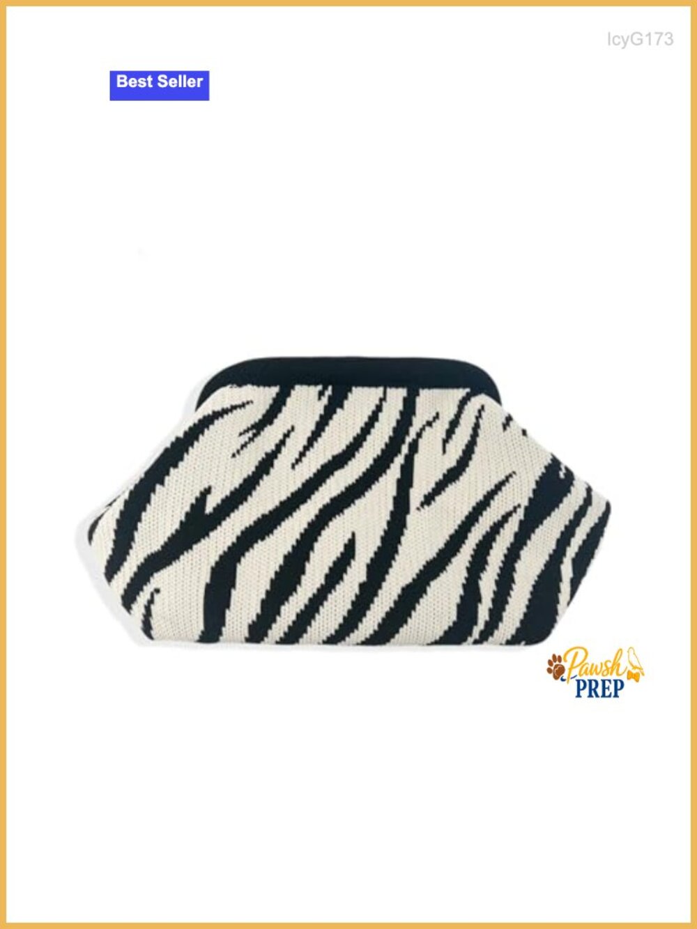 Crochet Clutch Purse with Detachable Crossbody Strap